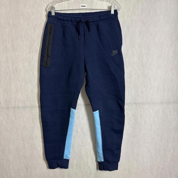 Nike Men's Size XL Blue \ Cotton Blend Tech Fleece Jogger Pants - Picture 1 of 12